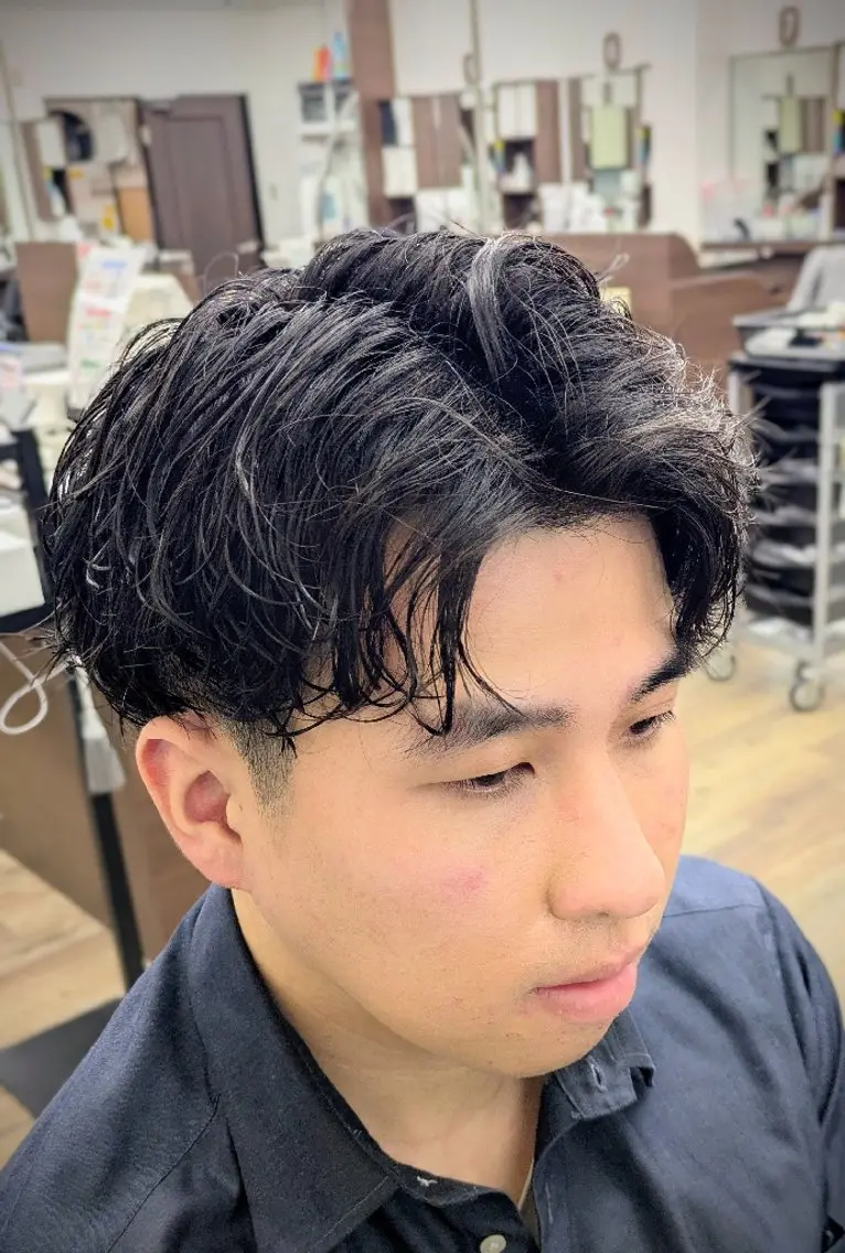 ショート パーマ 理容プラージュ燕三条 福井のヘアスタイル