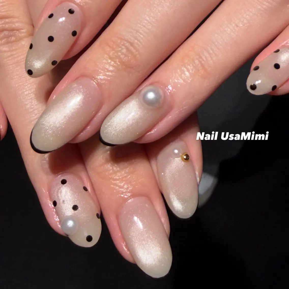 ミディアム ハンドネイル 本町Nail Usa Mimi  SAKIのネイルデザイン