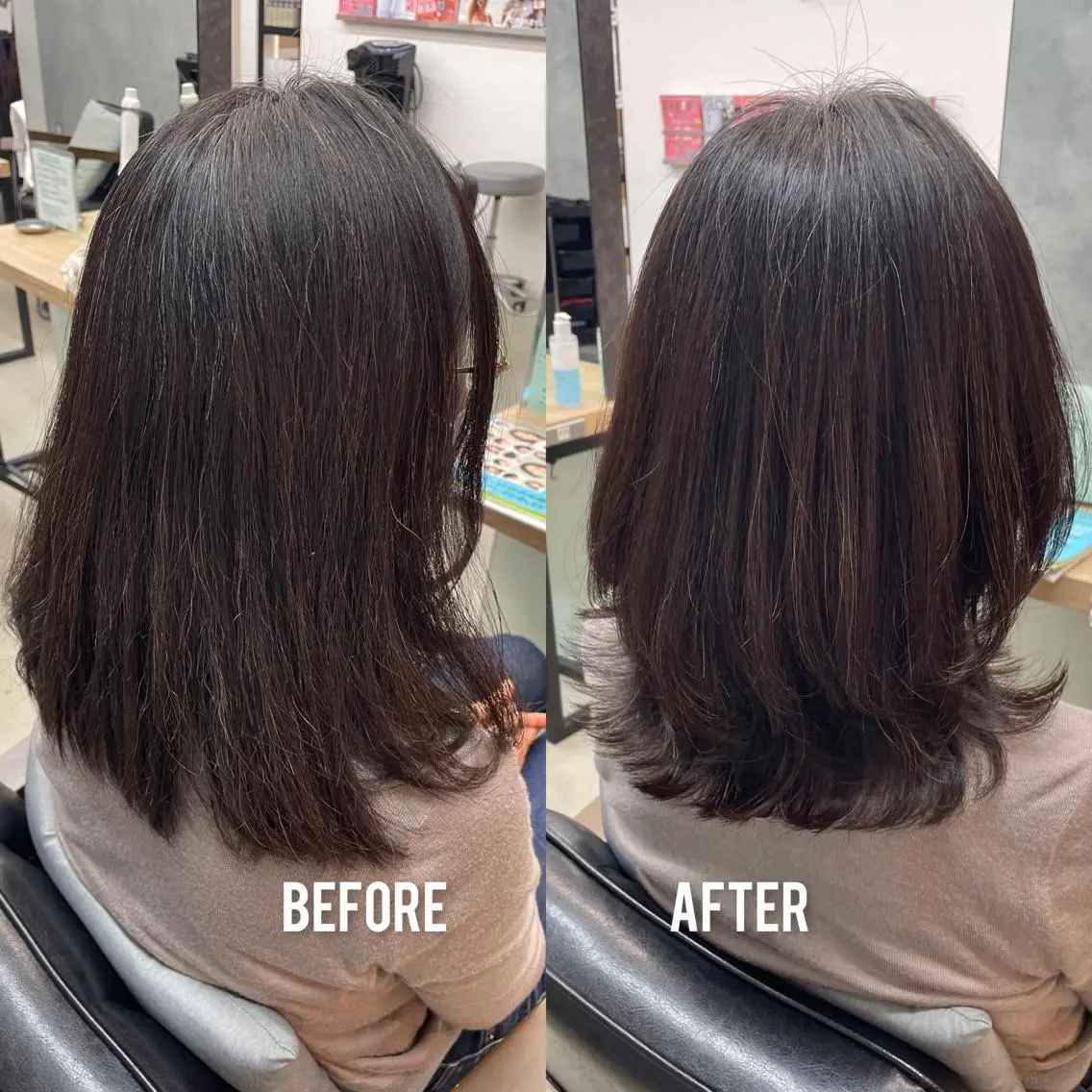 ミディアム レイヤーカット 黒田 優衣のヘアスタイル