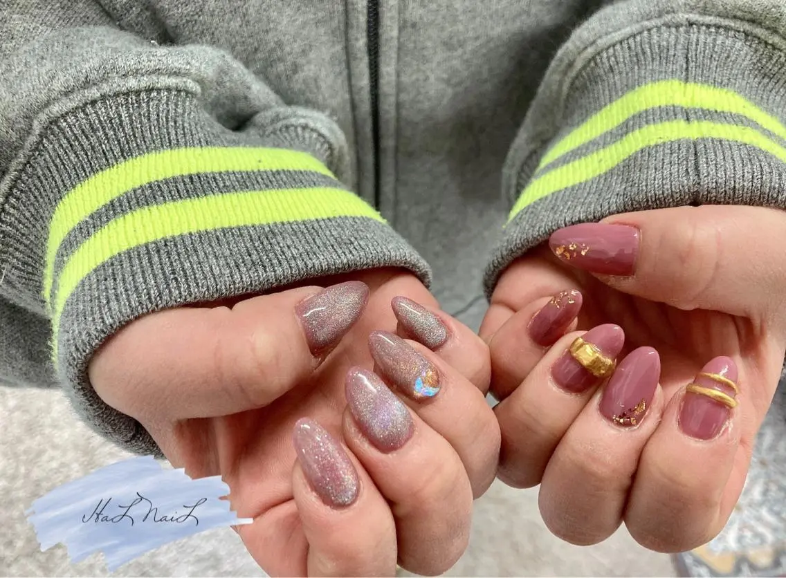 ネイル マグネットネイル ハンドネイル HaL NaiLのネイルデザイン