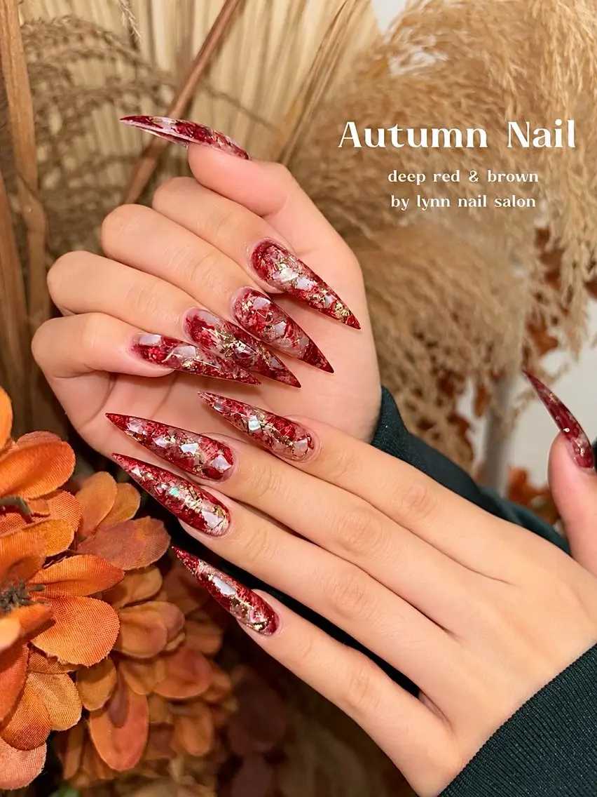 ネイル ボルドー ブラウン フットネイル フレンチネイル グラデーション ハンドネイル Lynn_ Nailのネイルデザイン