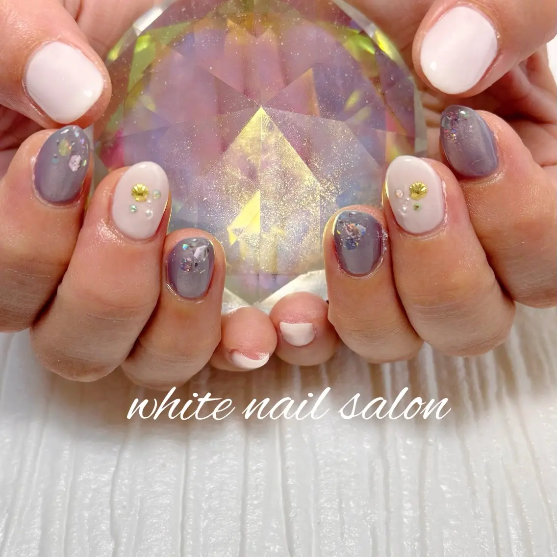 ネイル フットネイル ラメ(グリッター) ハンドネイル white nail salonのネイルデザイン