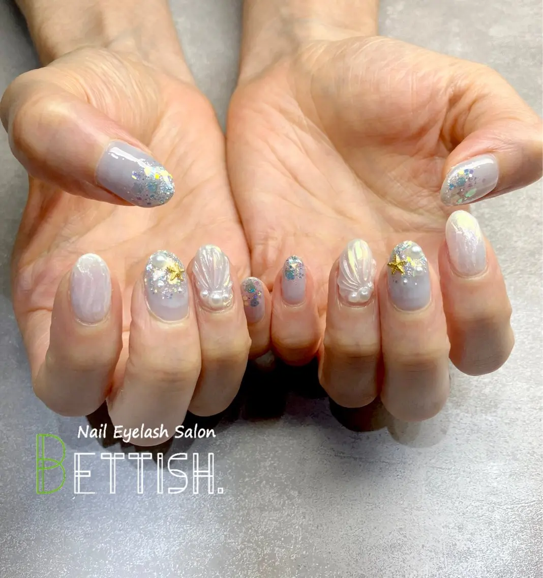 ネイル ブルー BETTISH. KUMIKO☺︎︎のネイルデザイン