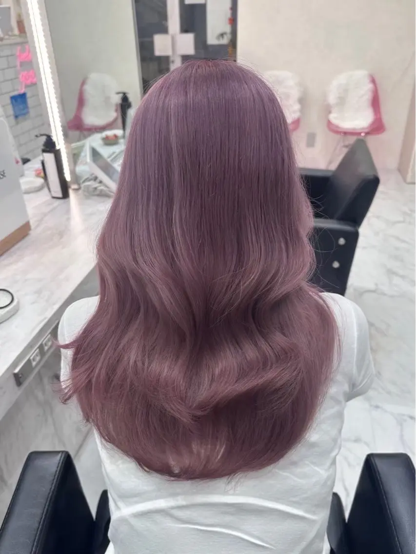 セミロング ヘアカラー miyuu/ボブ /透明感カラー🥣のヘアスタイル