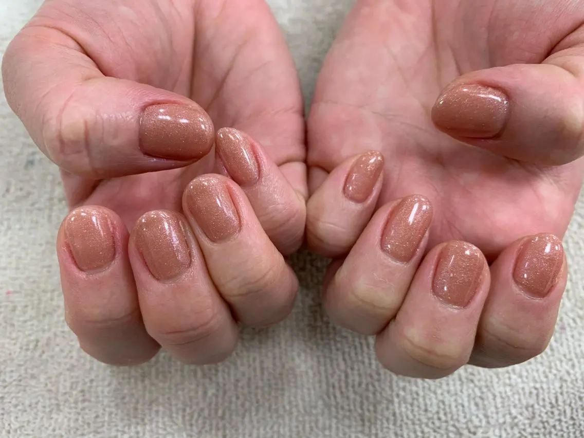 ネイル ラメ(グリッター) ワンカラーネイル 春ネイル Bianca KIKUTIHARAのネイルデザイン