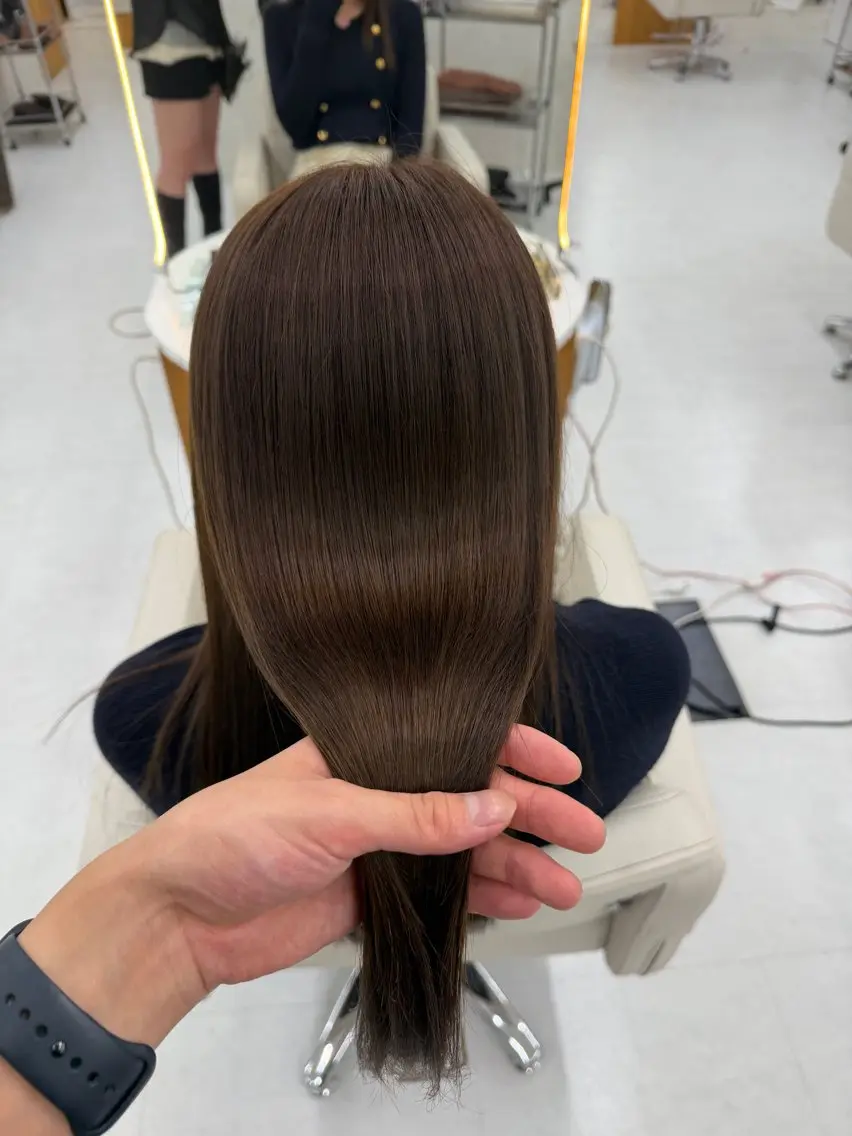 ロング 縮毛矯正 大場 賀句のヘアスタイル