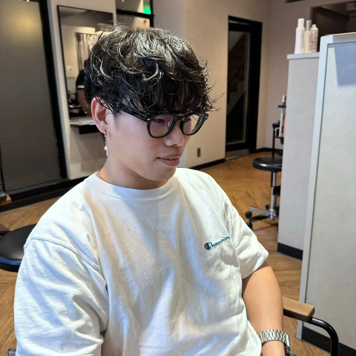 メンズ カット 檜谷 晴前髪・顔周りカットのヘアスタイル