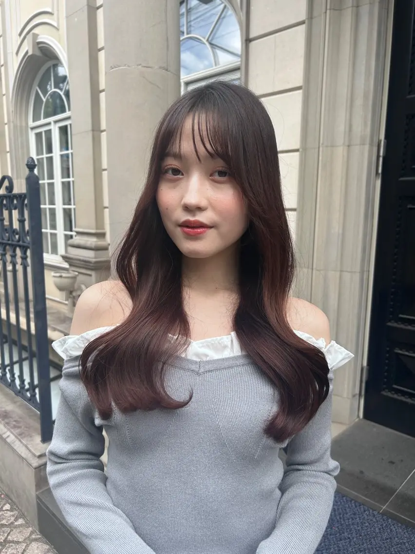 ロング sana 韓国ヘア🌿のヘアスタイル