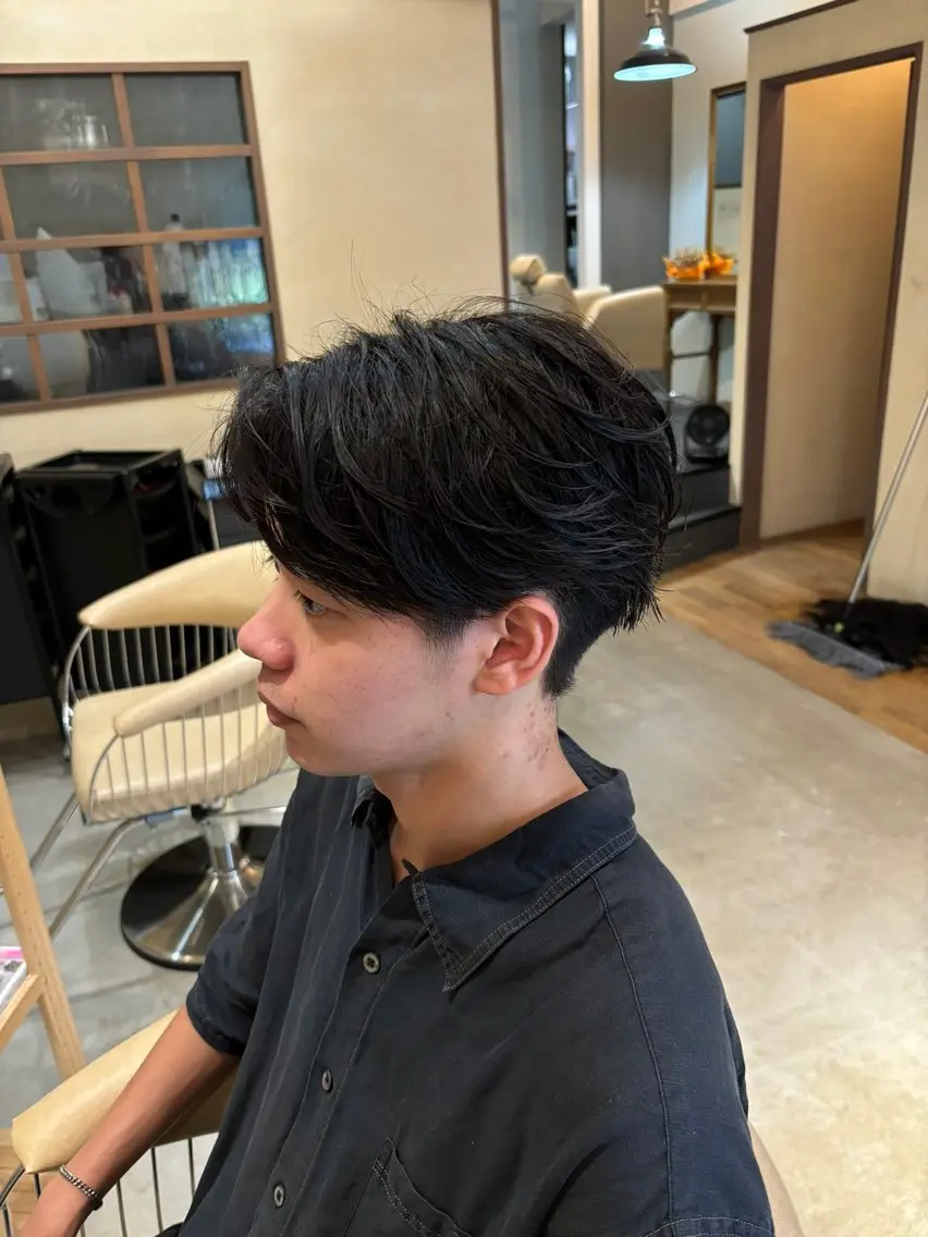 ショート メンズ カット パーマ 鹿児島 TSUBASAのヘアスタイル