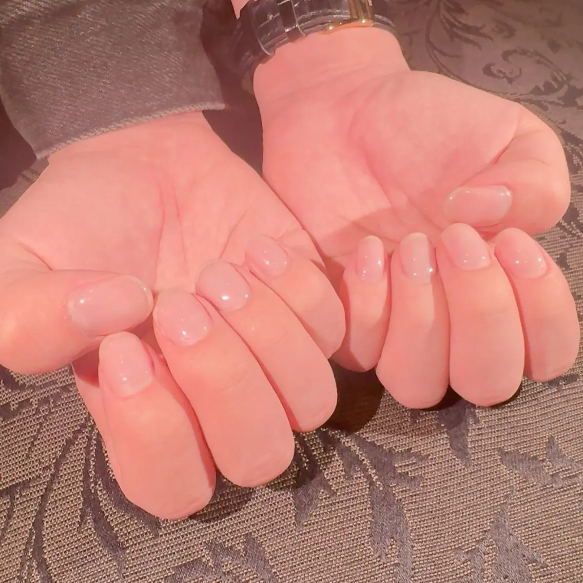 ネイル クリアネイル ハンドネイル ラクロレ ハナ︎🌼のネイルデザイン