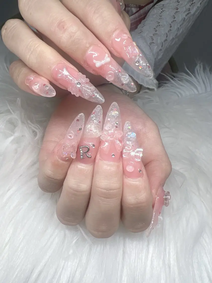 ネイル ハンドネイル Lee Nails チップ長さだし専門店のネイルデザイン