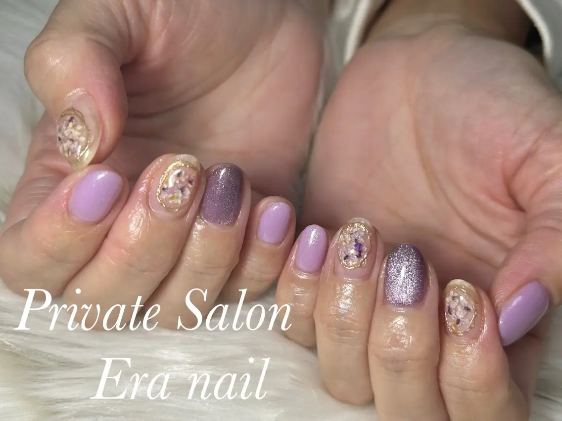 ネイル フラワーネイル 持ち込み ハンドネイル Era nailのネイルデザイン