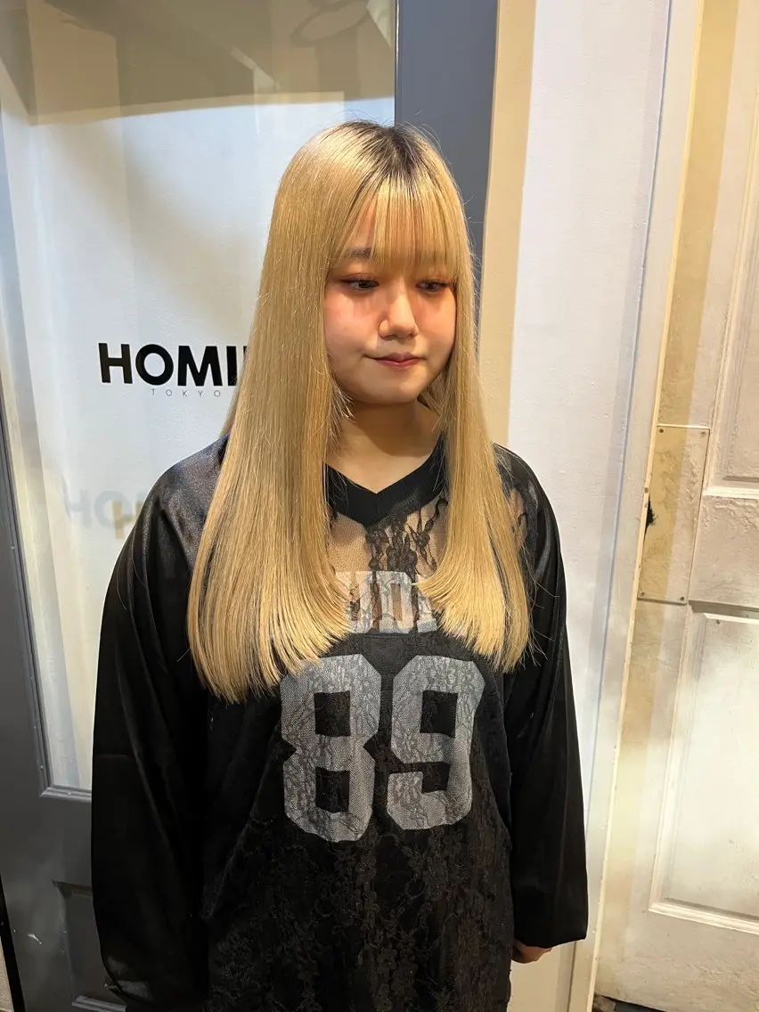 ロング カラー カット sora / 渋谷 / ハイトーンのヘアスタイル