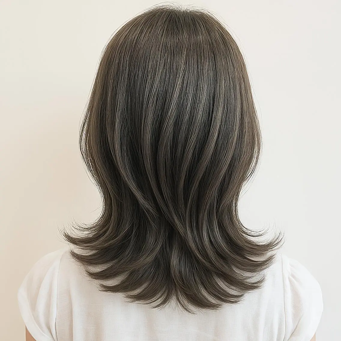 セミロング レイヤーカット／韓国 🤎きのした いちかのヘアスタイル