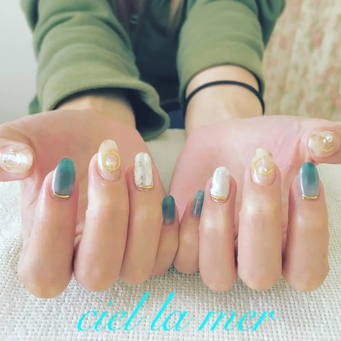ネイル ハンドネイル フットネイル ciel la merのネイルデザイン
