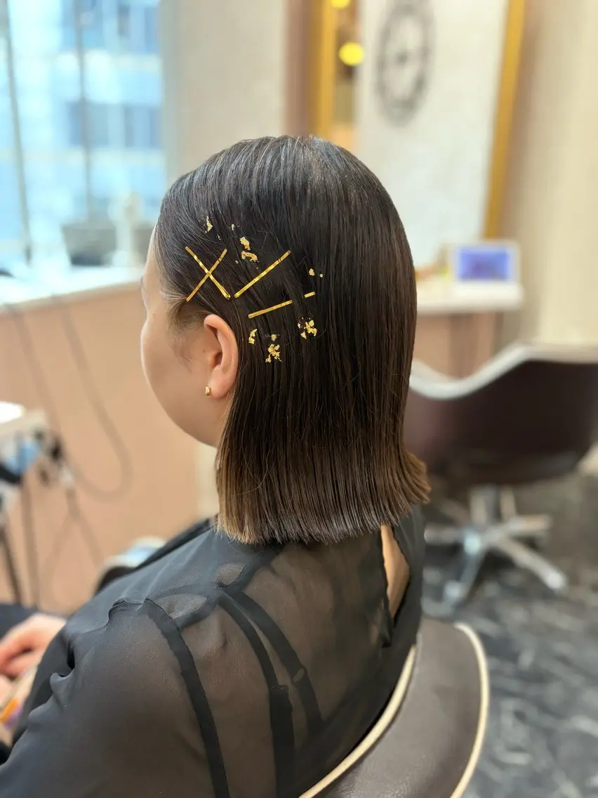 ショート ヘアセット 暗髪艶カラー/ 髪質改善TR/maiのヘアスタイル