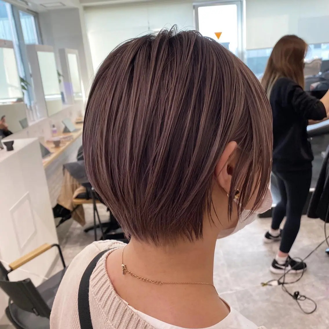 カラー ダブルカラー ピンクカラー 京都美容師 塩のヘアスタイル