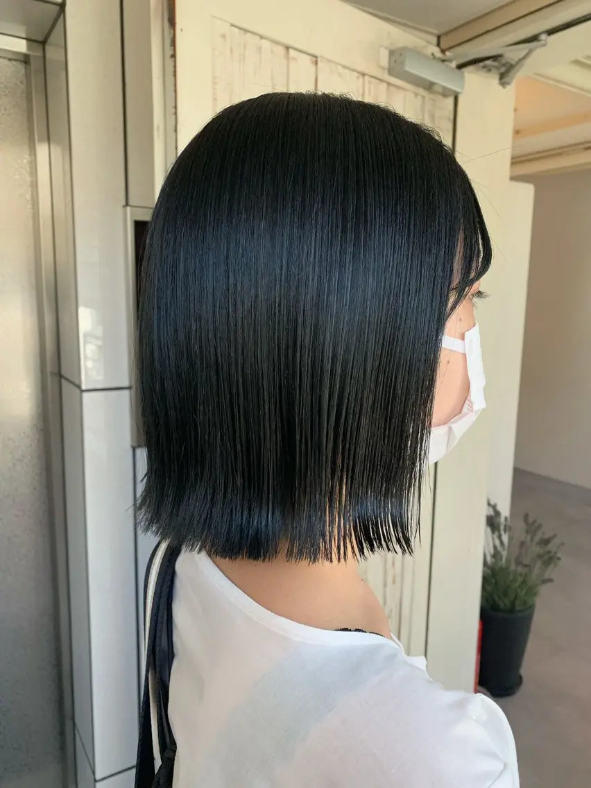 ショート カラー ヘアアレンジ 切りっぱなしボブ ブルーカラー ブルージュ グレージュ イルミナカラー 似合わせhair🔸 アサダ　タカコ🔸のヘアスタイル