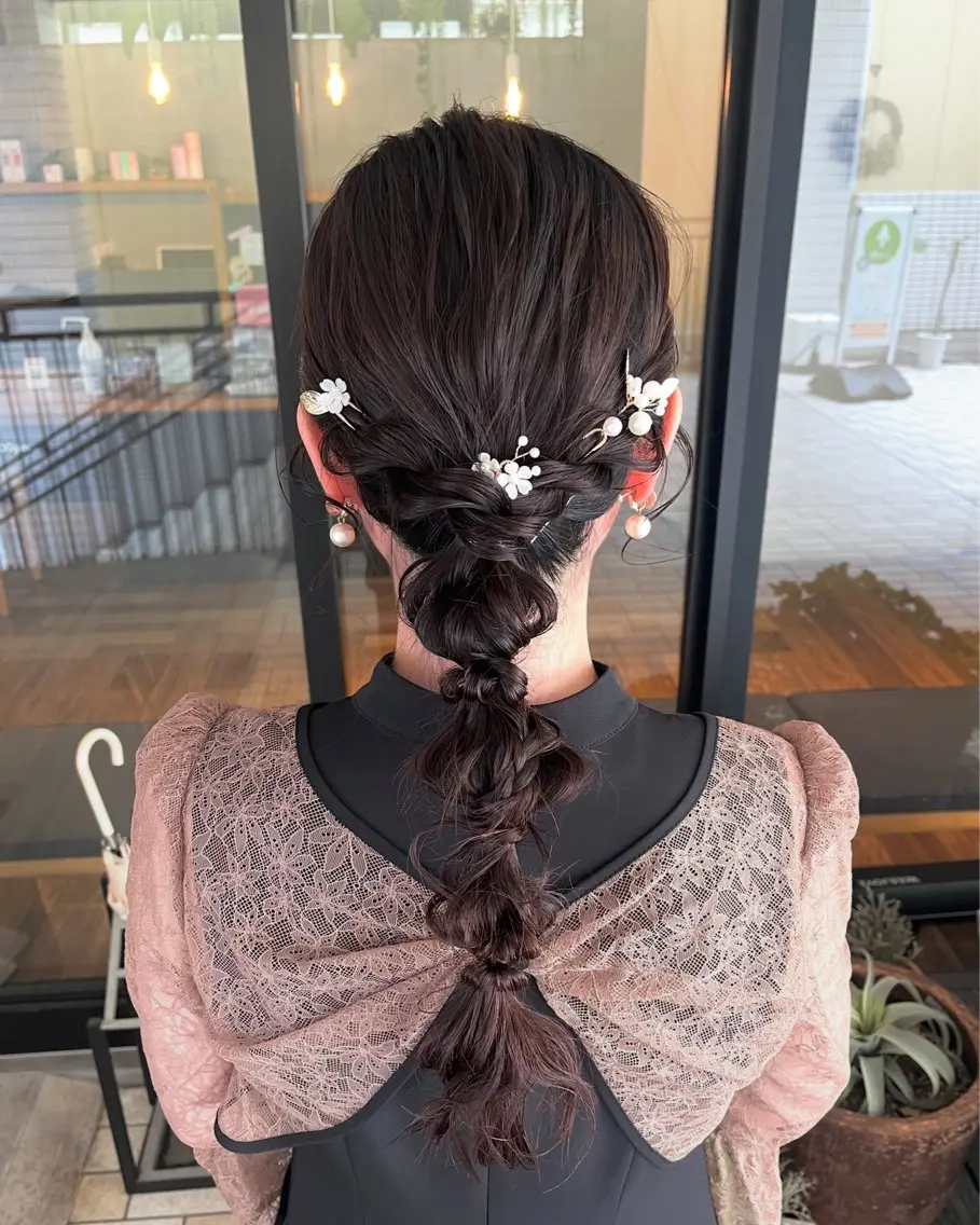 ロング 田中 結月のヘアスタイル