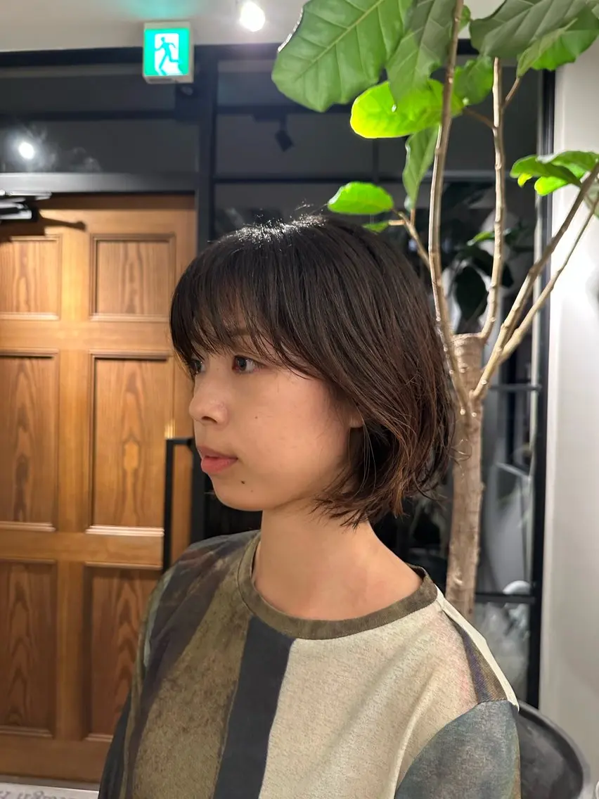 ミディアム パーマ ミディアムパーマ パーマ 白木 葵のヘアスタイル