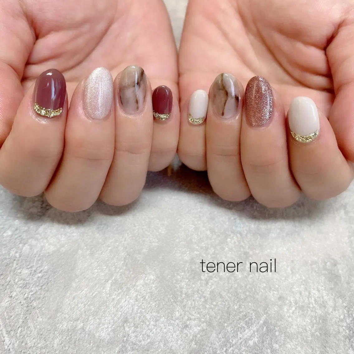 ネイル 大理石ネイル(マーブル) テネルネイル tener nailのネイルデザイン