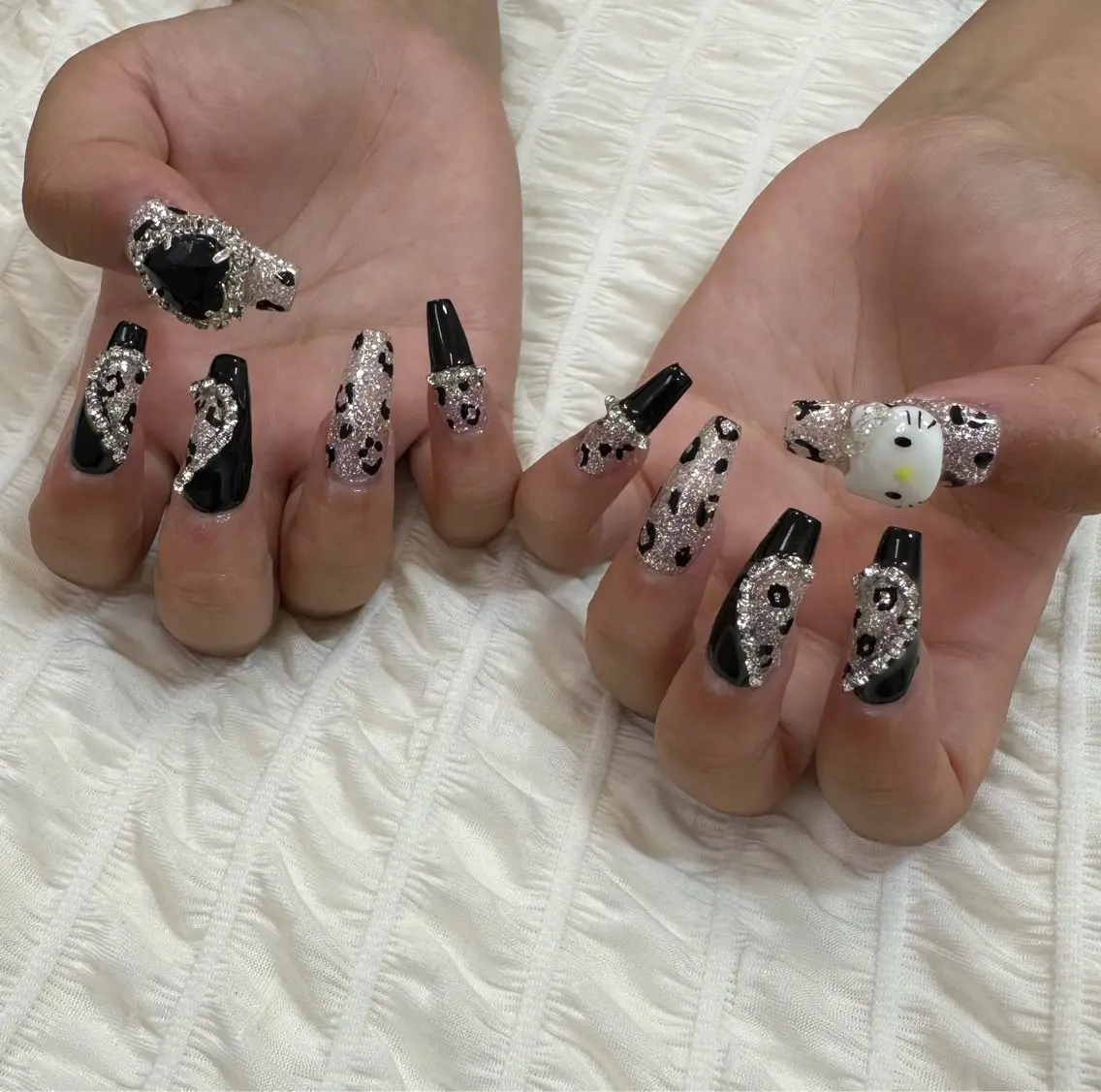 ネイル 長さ出し キラキラネイル スカルプネイル ハンドネイル Re:star nail薬院/今泉のネイルデザイン