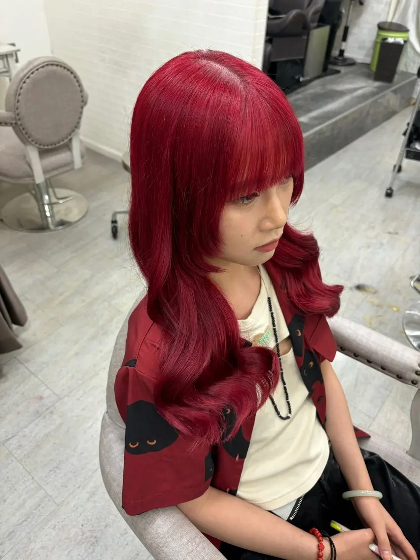 ロング ヘアカラー ヘアセット☆ 髪質改善カラー☆まいのヘアスタイル