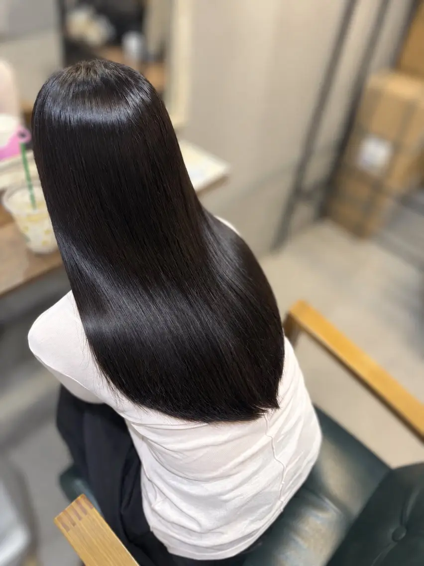 【ミディアム重ための方へ💛】プルエクステ プラチナ毛質100本取り付けメニュー⚡️の写真