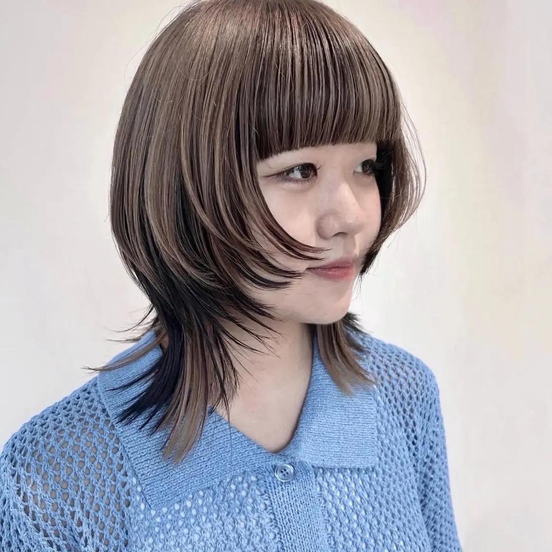 ミディアム カット ヘアカラー idea ルナのヘアスタイル