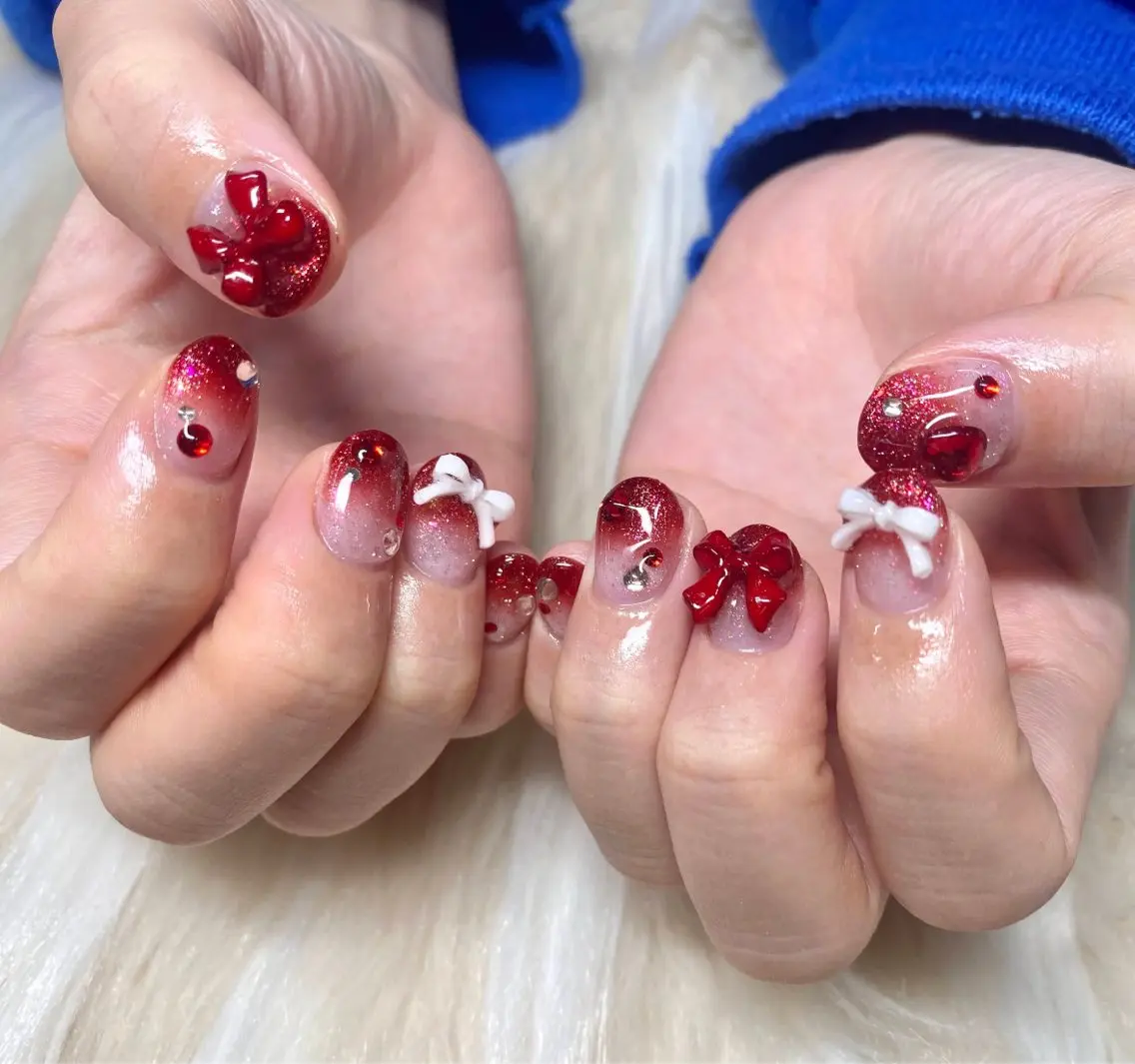 ネイル 長さ出し フレンチネイル ジェルネイル グラデーション 韓国ネイル ハンドネイル Nail&eye Belire 新宿のネイルデザイン