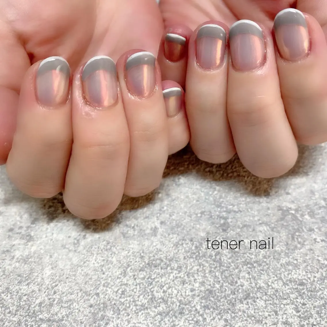 ネイル ダブルフレンチ フレンチネイル テネルネイル tener nailのネイルデザイン
