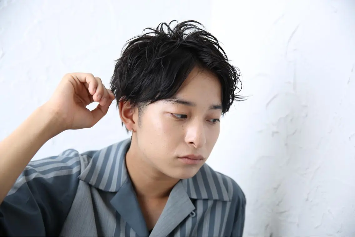 パーマ メンズ メンズパーマ カット パーマ ⭕️メンズパーマ⭕️ 山口 裕太郎のヘアスタイル