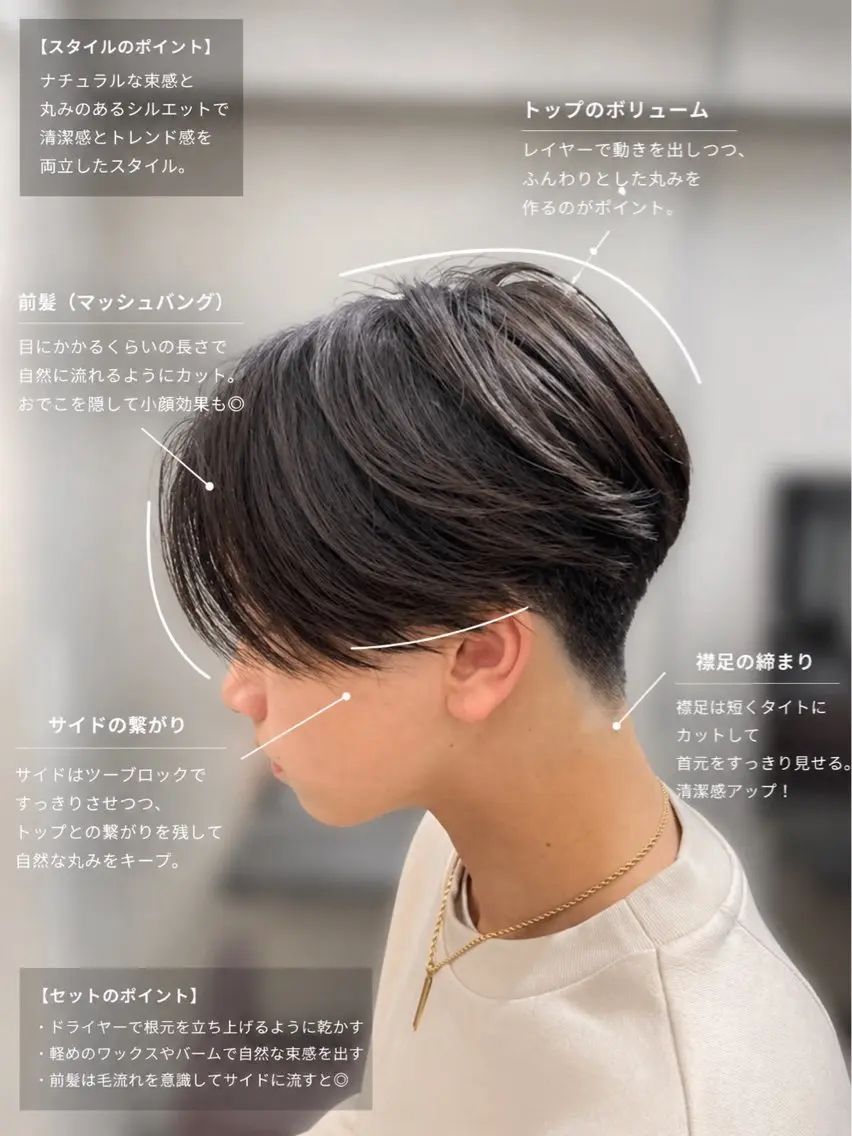 ショート メンズ 押川 新太朗のヘアスタイル