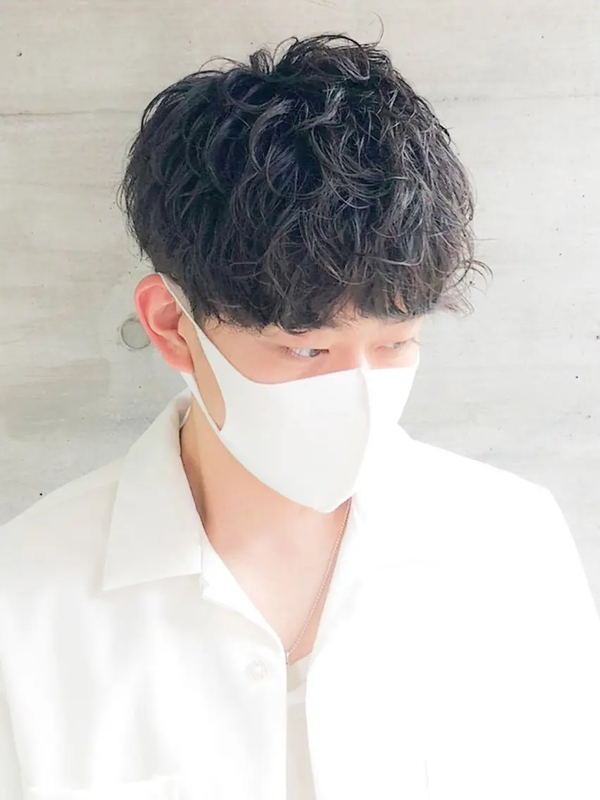 メンズカット+スパイラルパーマの写真