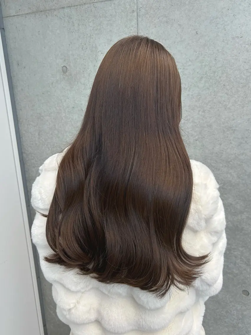 ロング カラー ヘアカラー トリートメント ブリーチなし艶髪 ベージュ🎀Rinaのヘアスタイル