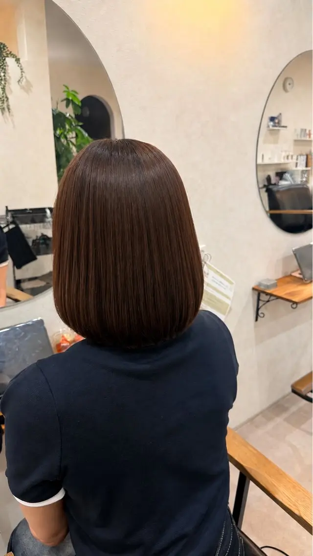 縮毛矯正 福田 くるみのヘアスタイル
