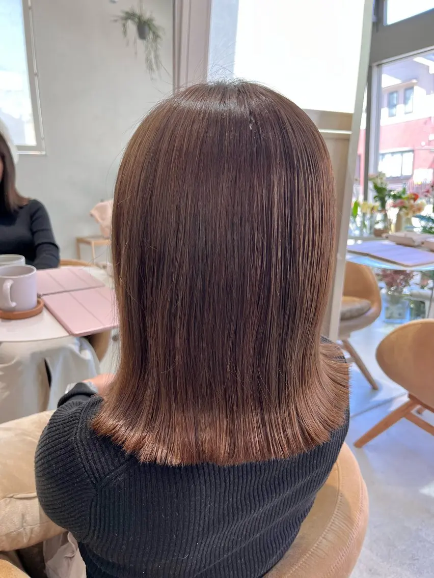 ミディアム カラー 透明感カラー 暖色カラー/ ヘアセット🌛櫻井舞のヘアスタイル