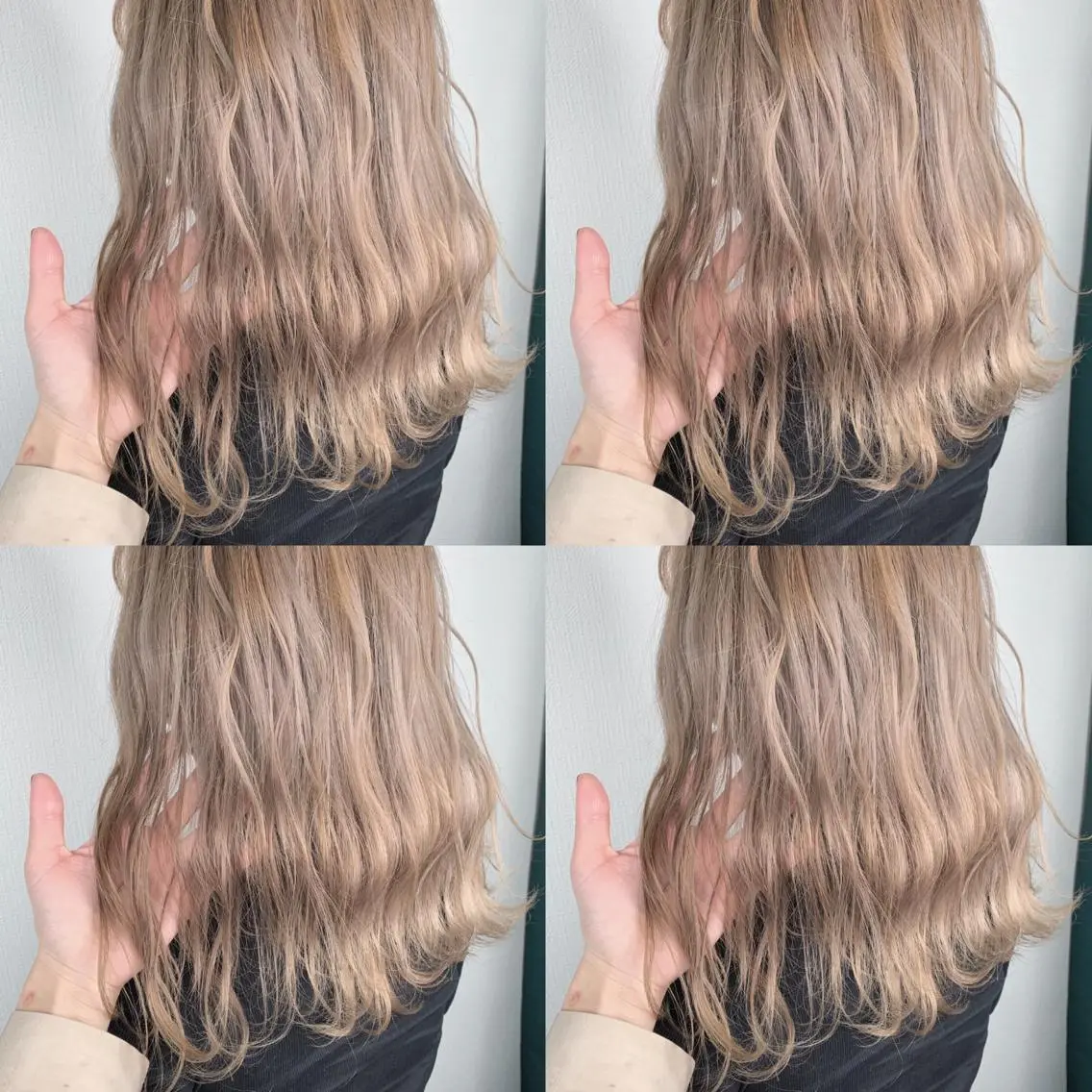 セミロング カラー ベージュカラー ブロンド ブロンドベージュ ハイトーンカラー 袴田 伊代のヘアスタイル