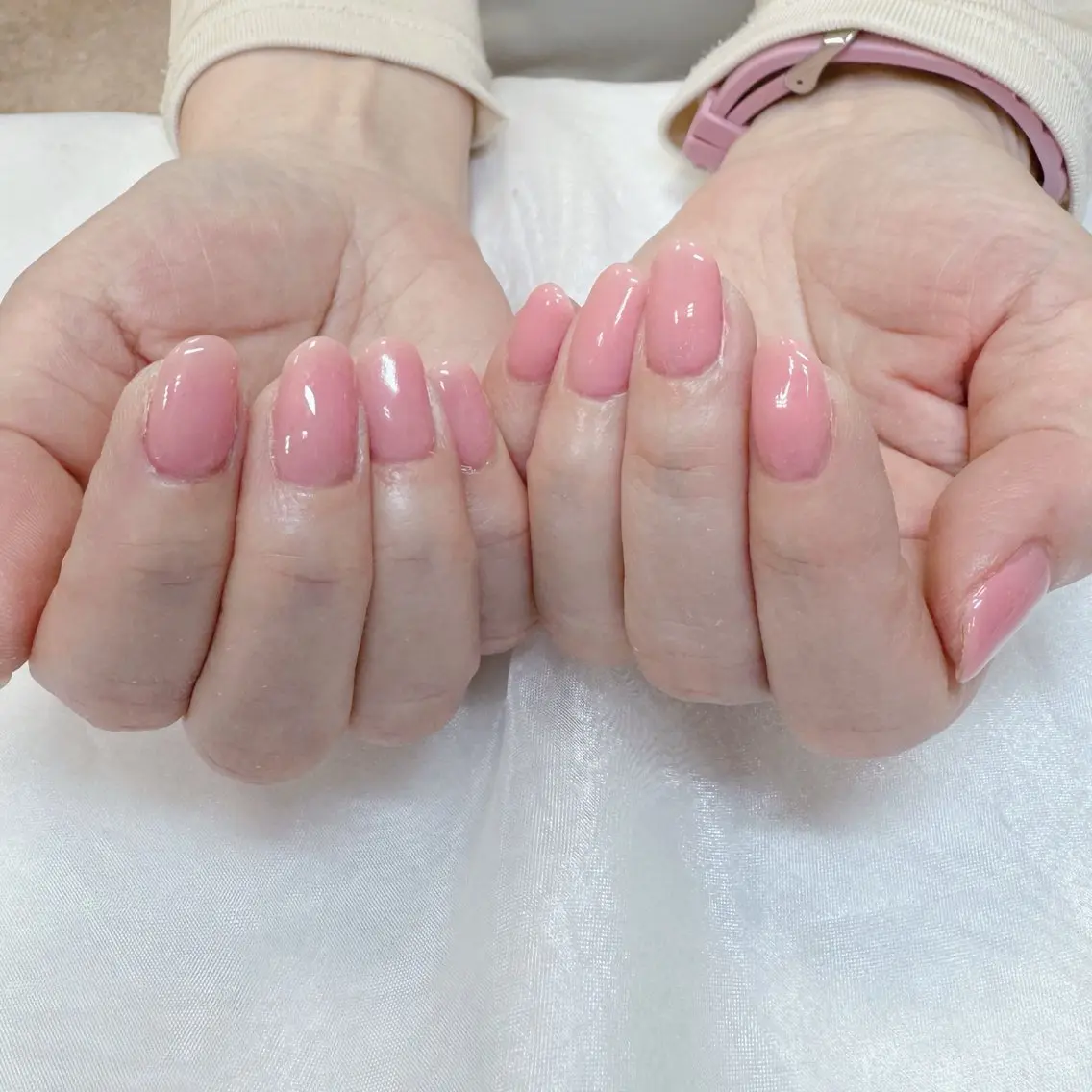 ネイル 桜ネイル ワンカラーネイル 春ネイル maruyasu. yのネイルデザイン