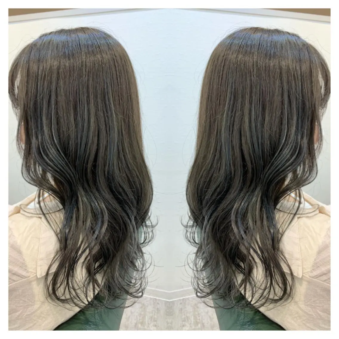 セミロング カラー カット ヘアカラー トリートメント 村山 茉衣のヘアスタイル