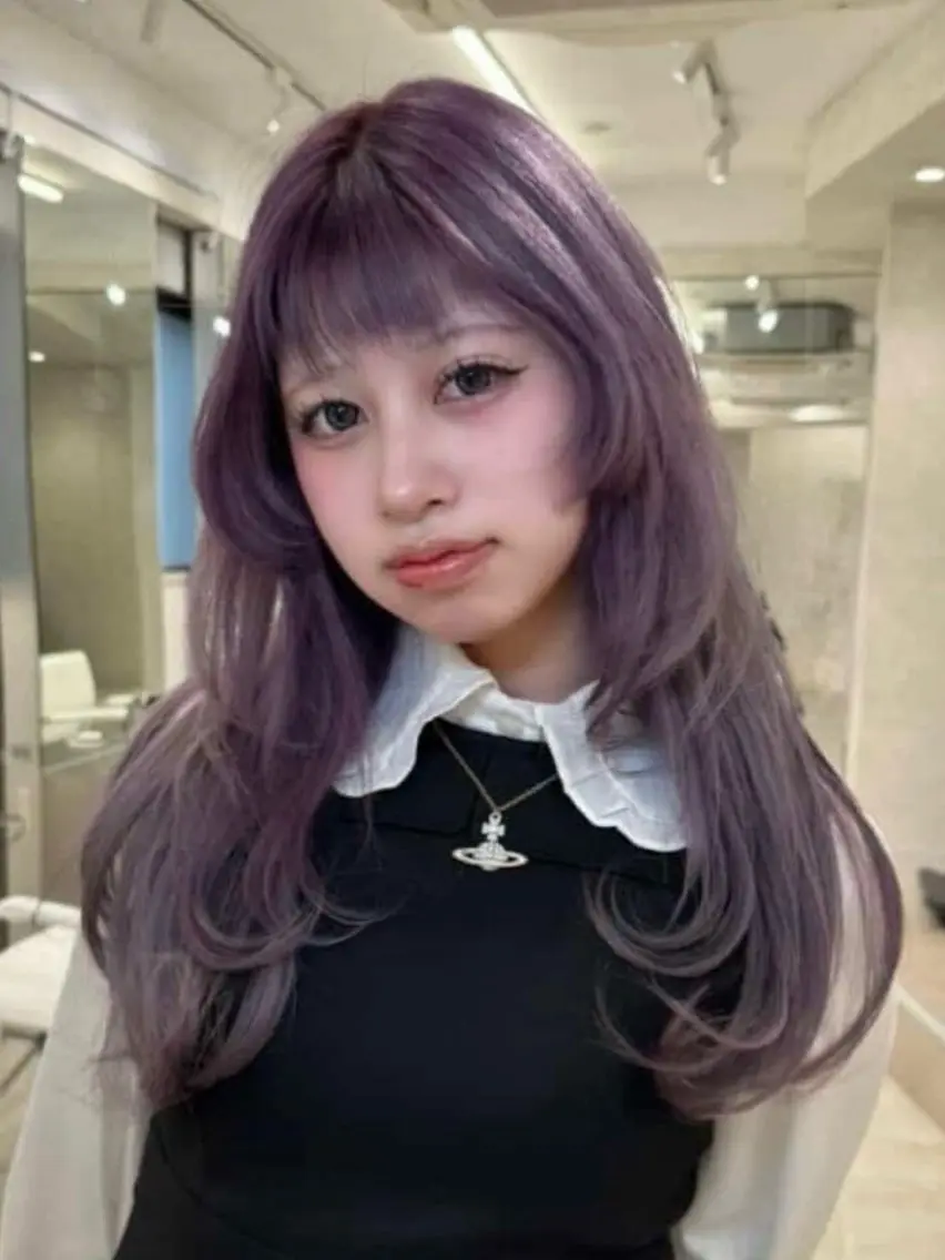 ロング カラー ヘアカラー トリートメント saho😶️️꙳⟡ ミルクティーベージュのヘアスタイル