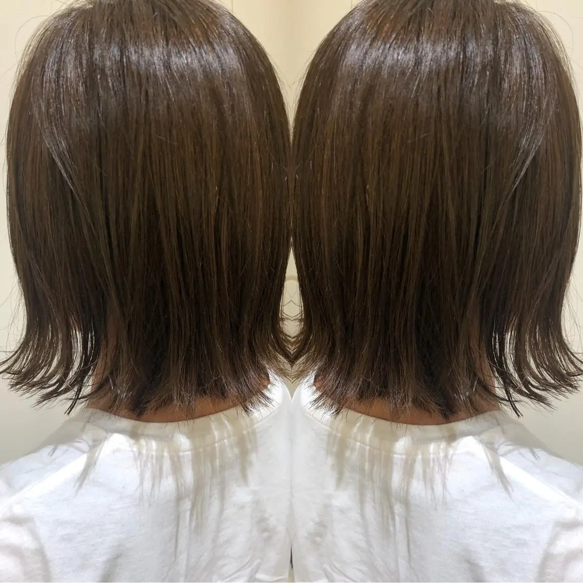 ミディアム カラー ヘアアレンジ 外ハネヘア カット ヘアカラー トリートメント 山北 咲子のヘアスタイル