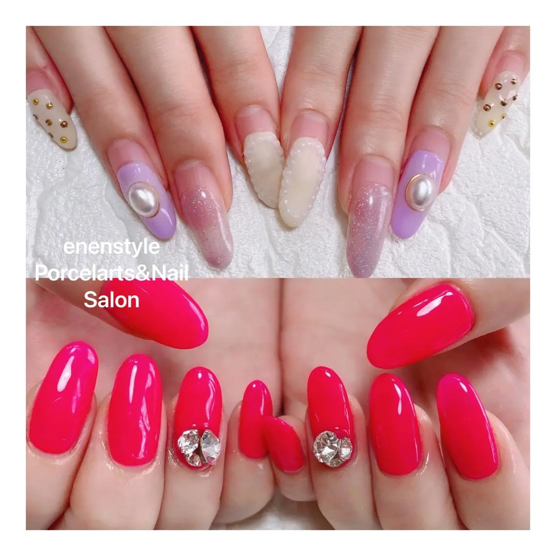 ミディアム ネイル 🐾enen style 🐾のネイルデザイン