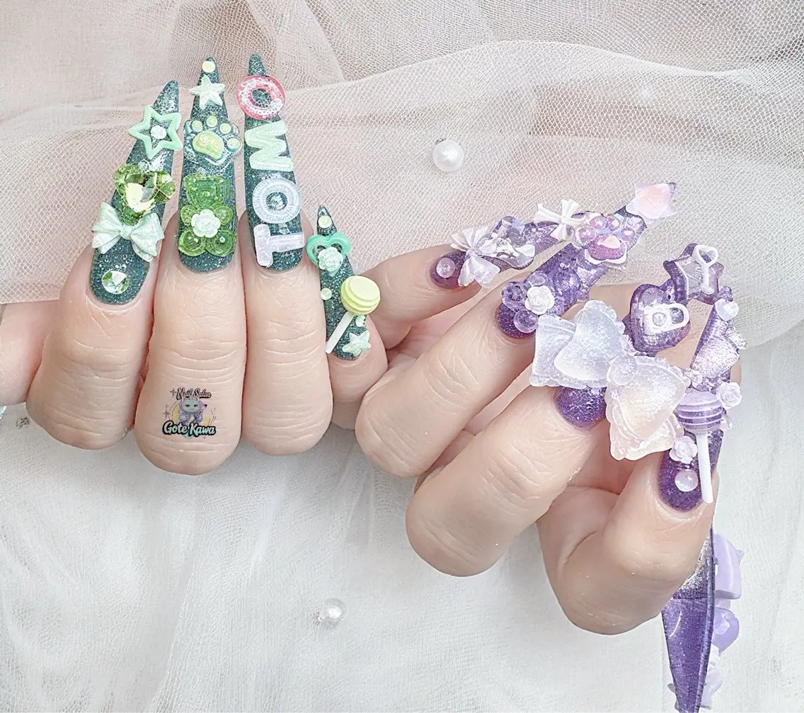 ネイル ロングネイル 持ち込み ネイルチップ ハンドネイル ハンドケア Gote Kawa nail salonのネイルデザイン