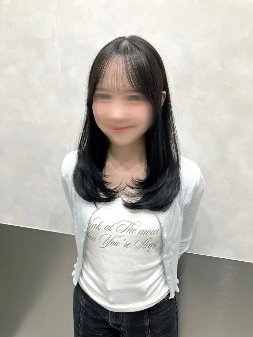 ロング カラー カット ヘアカラー トリートメント 💖ブリーチなし透明 感💖ASAHIのヘアスタイル