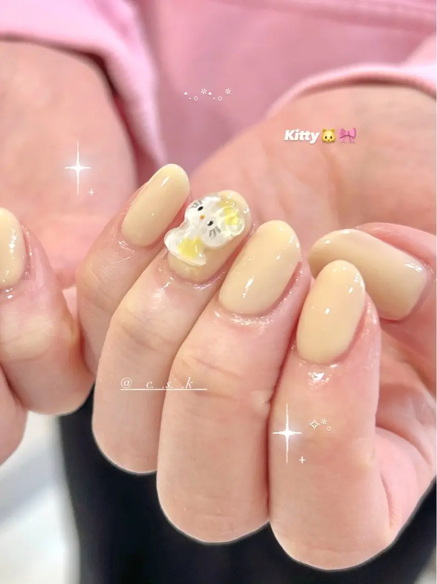 ネイル ハンドネイル 🎀チーク/ちゅるん 🫧chisa🎀のネイルデザイン