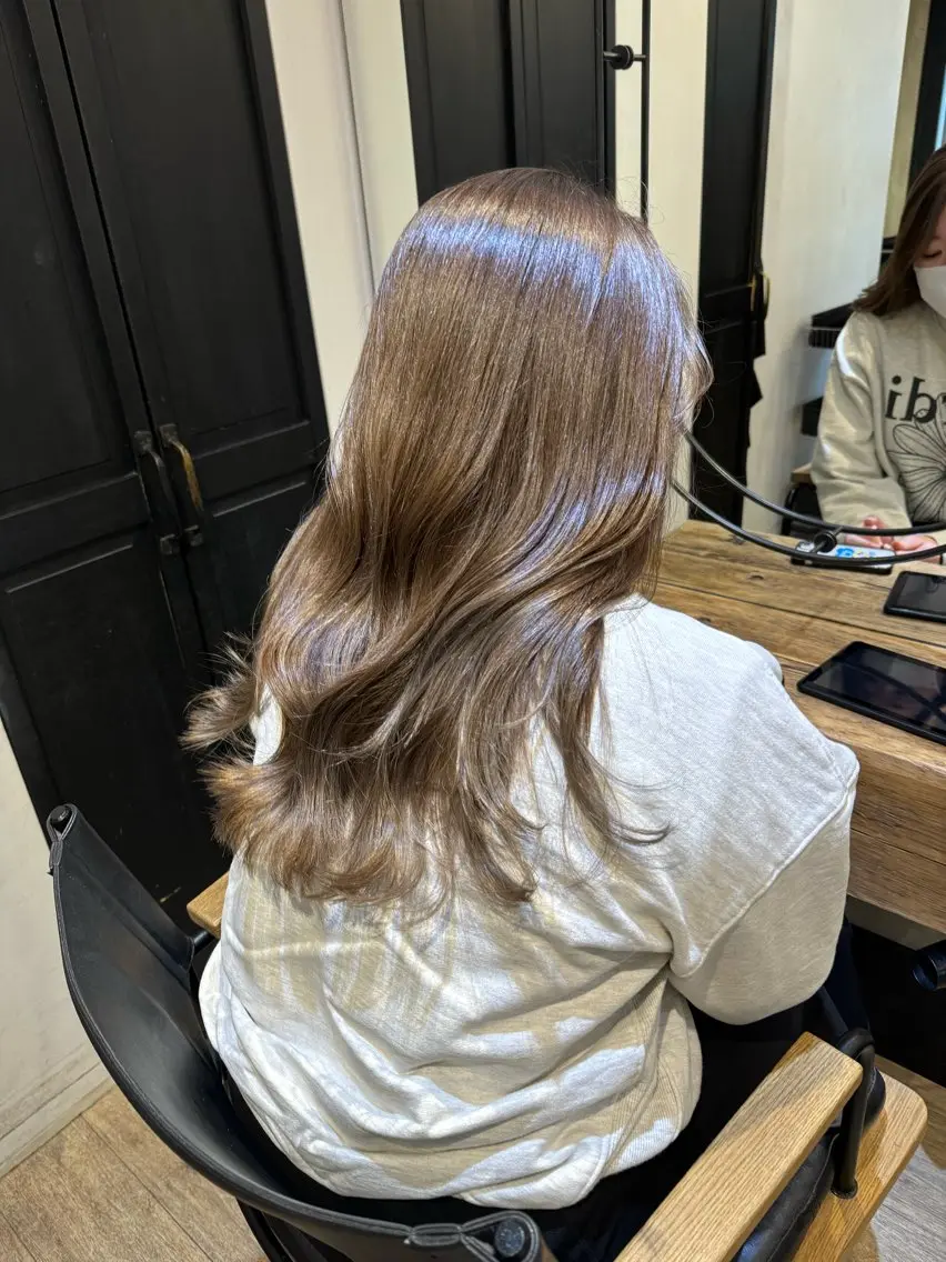 セミロング カット ヘアカラー トリートメント 新宿/顔周りカット +レイヤー＝しずく♩のヘアスタイル