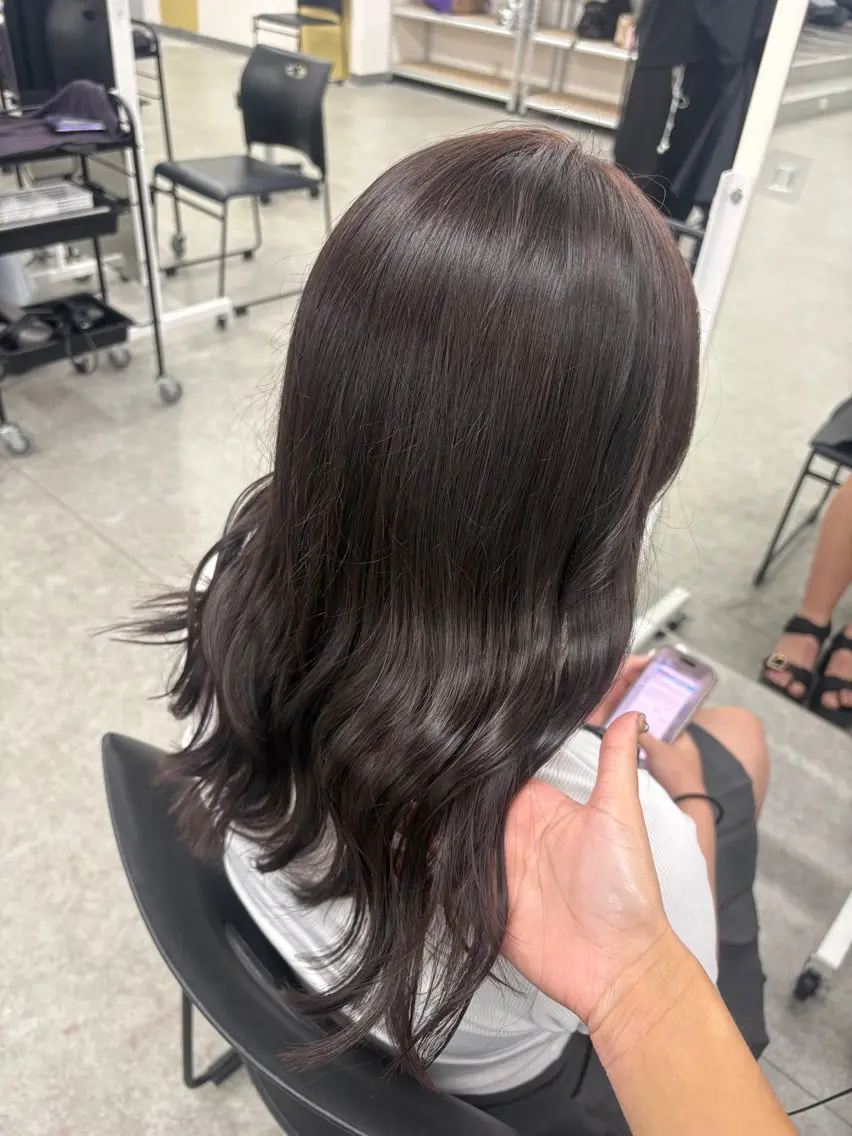 ロング カラー メンズ ヘアカラー トリートメント honoka💄💋 /オリーブカラー特化のヘアスタイル