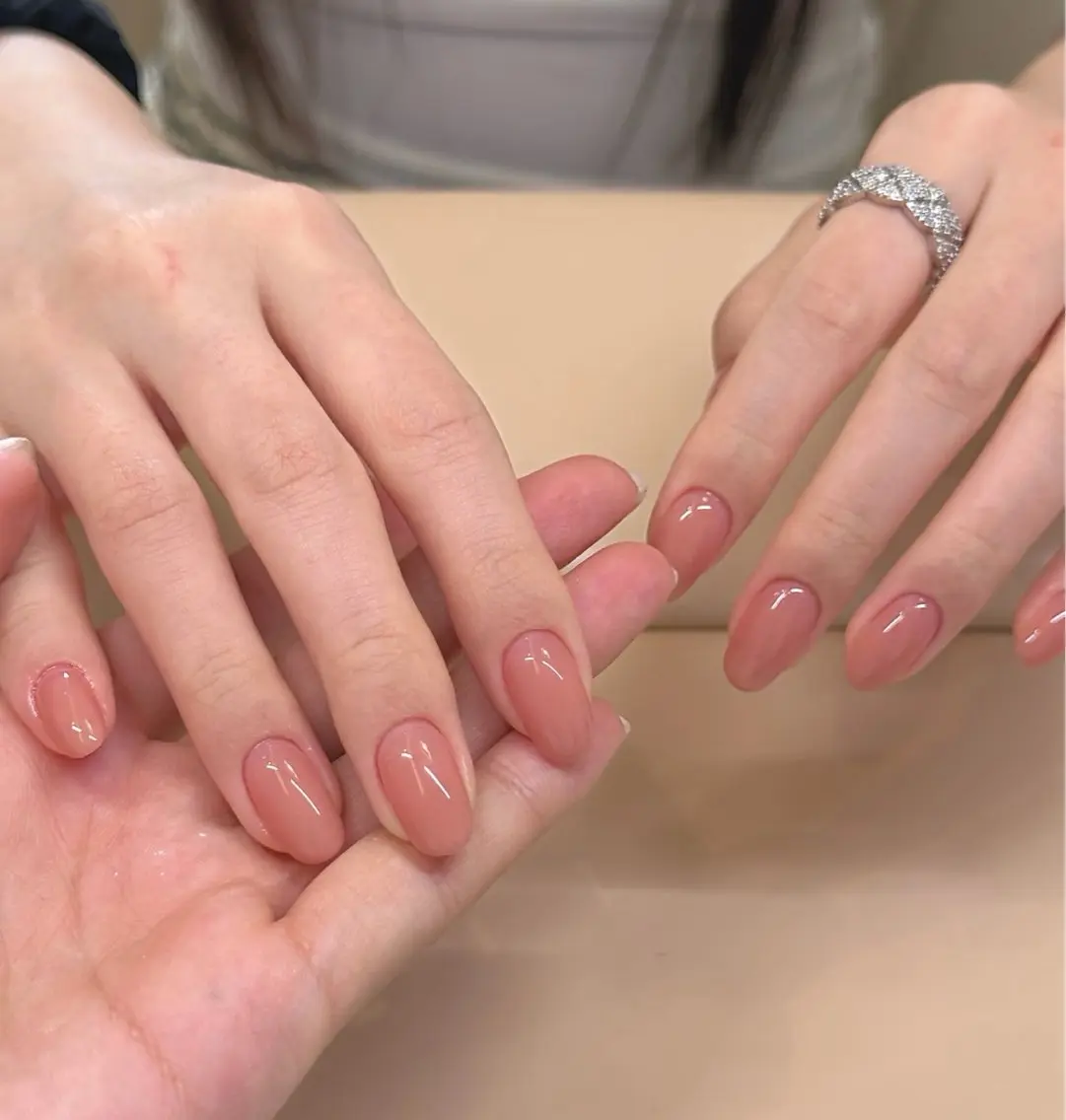 ネイル ジェルネイル オフィスネイル ワンカラーネイル パラジェル シンプルネイル ハンドネイル Wilu nail 二子玉川店のネイルデザイン