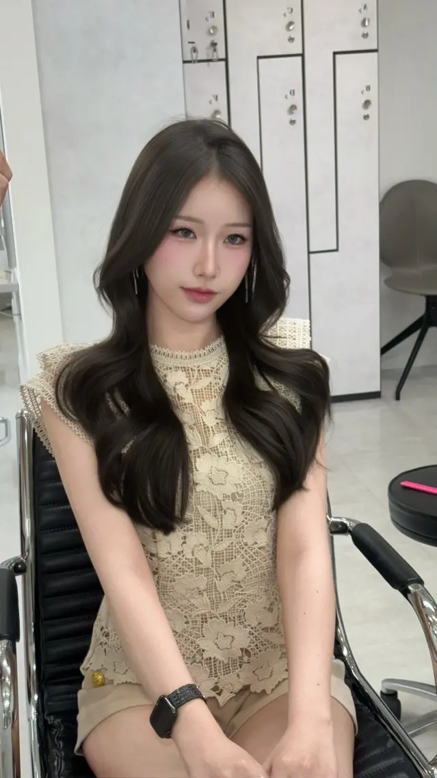 ロング カット ヘアカラー トリートメント ワンホンヘア 🤍𝑀𝐼𝐻𝑂のヘアスタイル